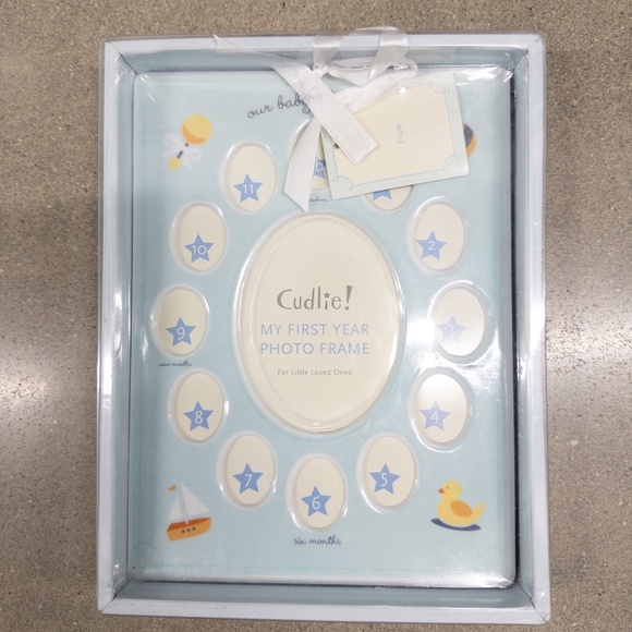 Cudlie! Photo Frame Babys My First Year Picture Frame First Year 12 Opening 10X8 - Picture 1 of 8